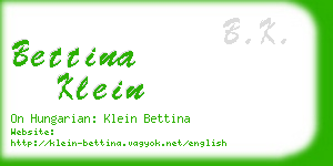 bettina klein business card